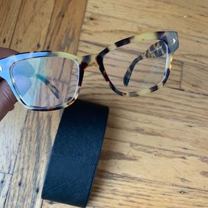Prada tortuous shell reading glasses